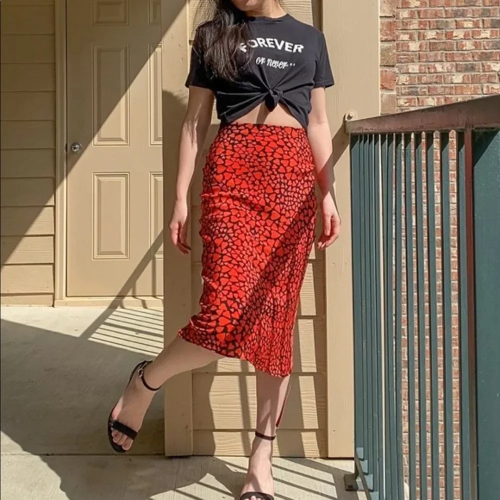 Realisation Par Naomi Skirt in 'Sid' Heart Pattern Size XS